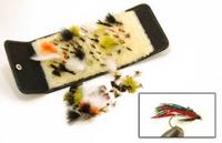 View Item 100 Trout flies in fur lined fly wallet