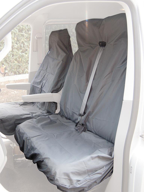 Citroen Berlingo Van Seat Cover - Front & Double (Grey) Enlarged Preview