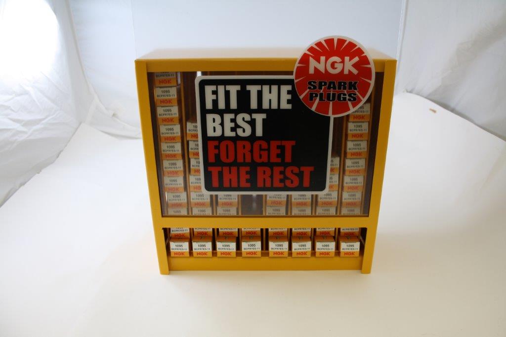NGK Dispenser Holds 80 Spark Plugs Display Stand Rack eBay