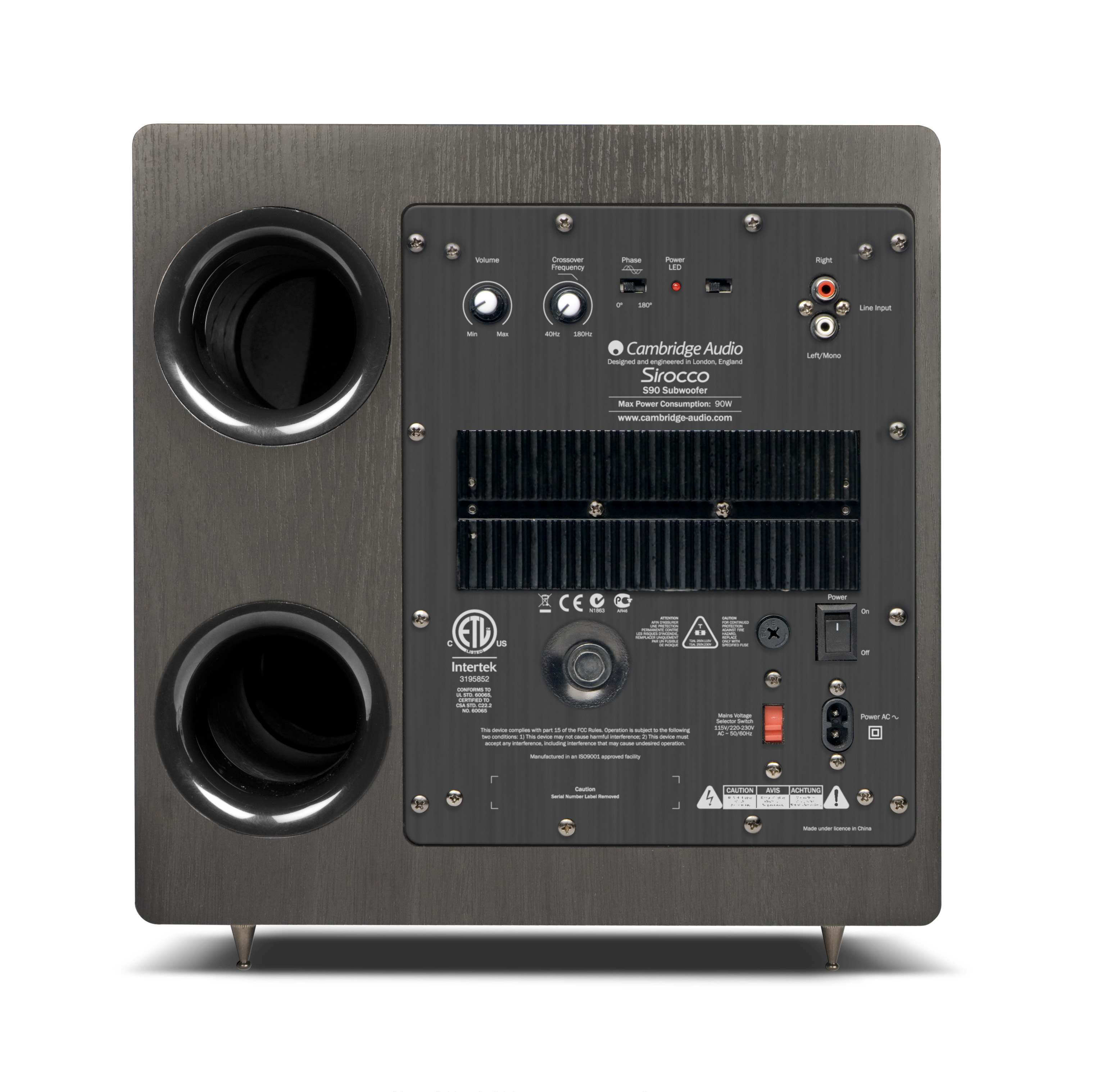 Richer Sounds. Cambridge Audio S90. Black Active Subwoofer. 35180Hz