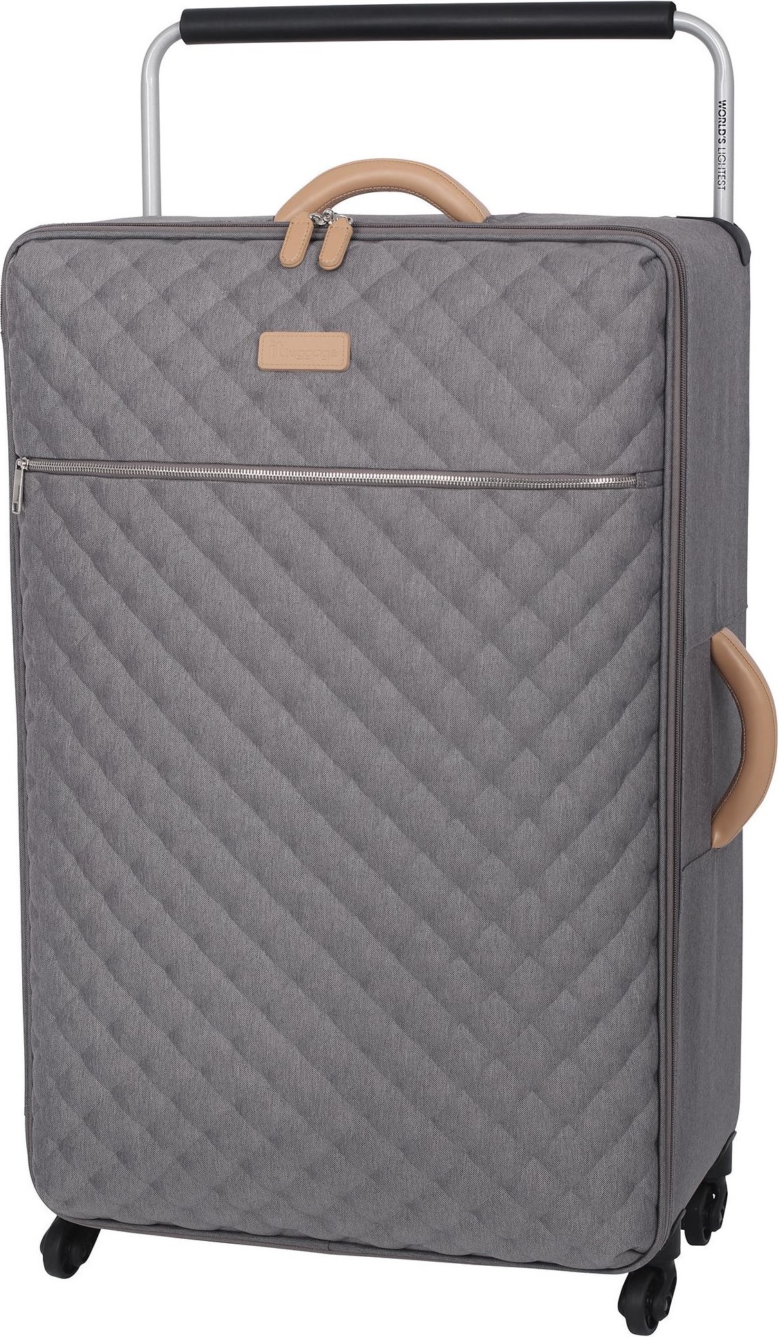 NEW IT Luggage Tritex Quilted Large 4 Wheel Suitcase 103L Capacity Grey eBay