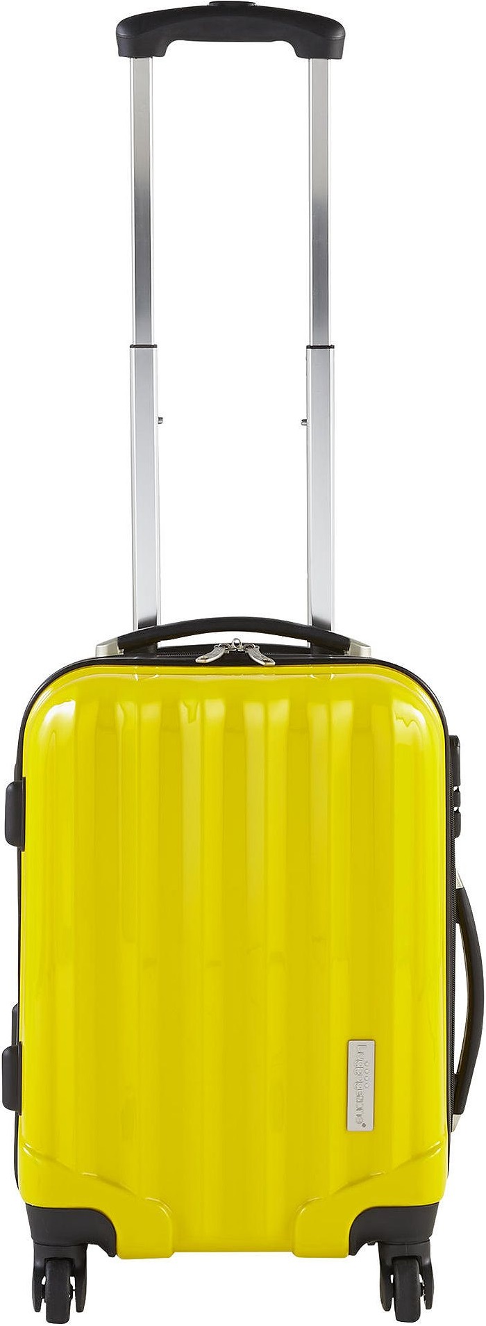 Luggage Zone Small 4 Wheel Hard Shell Suitcase 36L Capacity Yellow