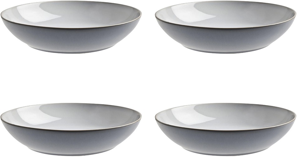 NEW Denby Everyday Stoneware 4 Piece Pasta Bowl Set Cool Blue eBay