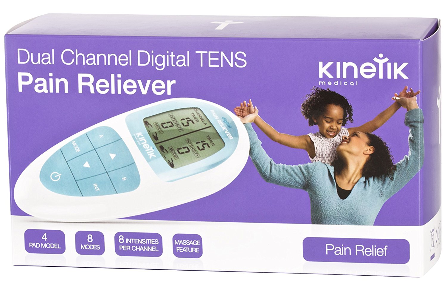 NEW Medical Dual Channel TENS 8 Setting Digital Pain Reliever
