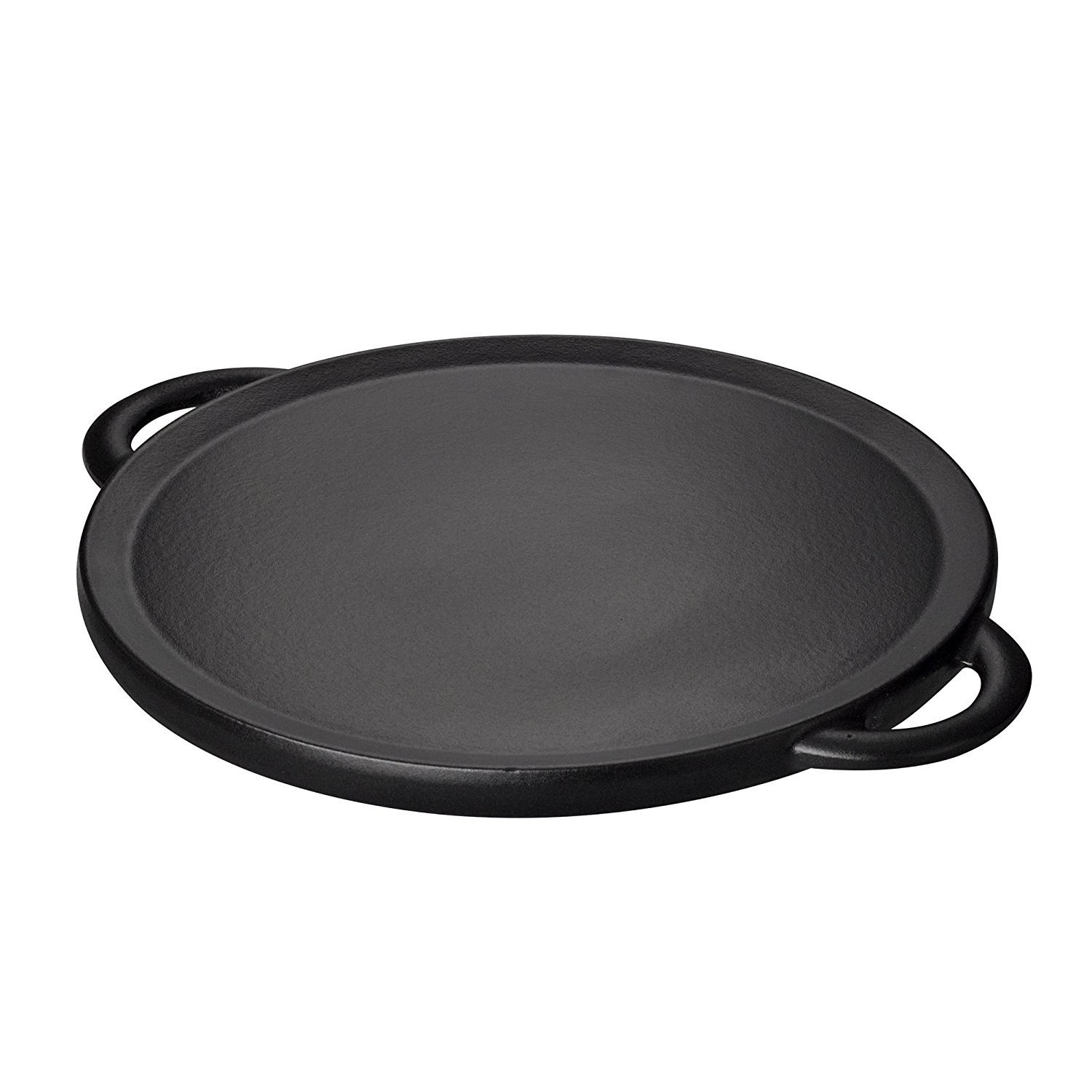 NEW Denby Round Cast Iron 28cm Reversible Pizza Griddle Black