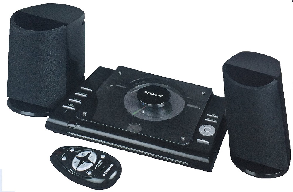 Polaroid KS3398A CD Micro System with FM Radio & AUX Input Black eBay