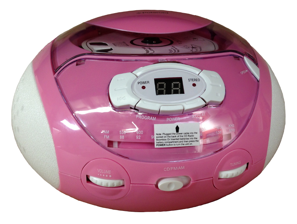 Polaroid PKS818P CD Boombox with AM/FM Radio (Pink) eBay