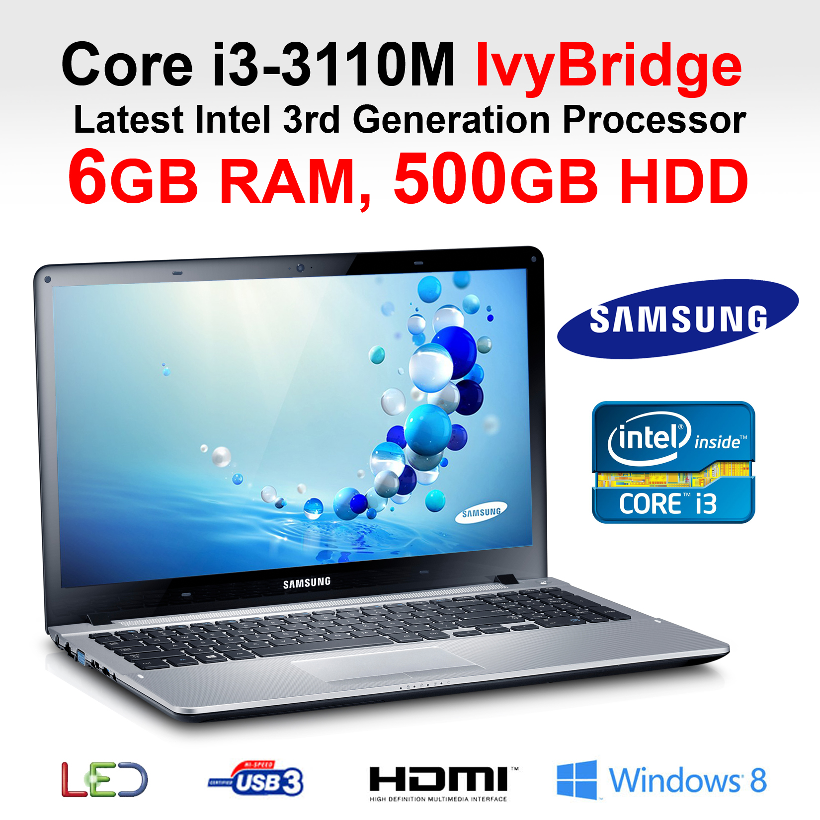 Samsung NP370R5E Cheapest Gaming Laptop Core i33110M 15.6" 6GB 500GB