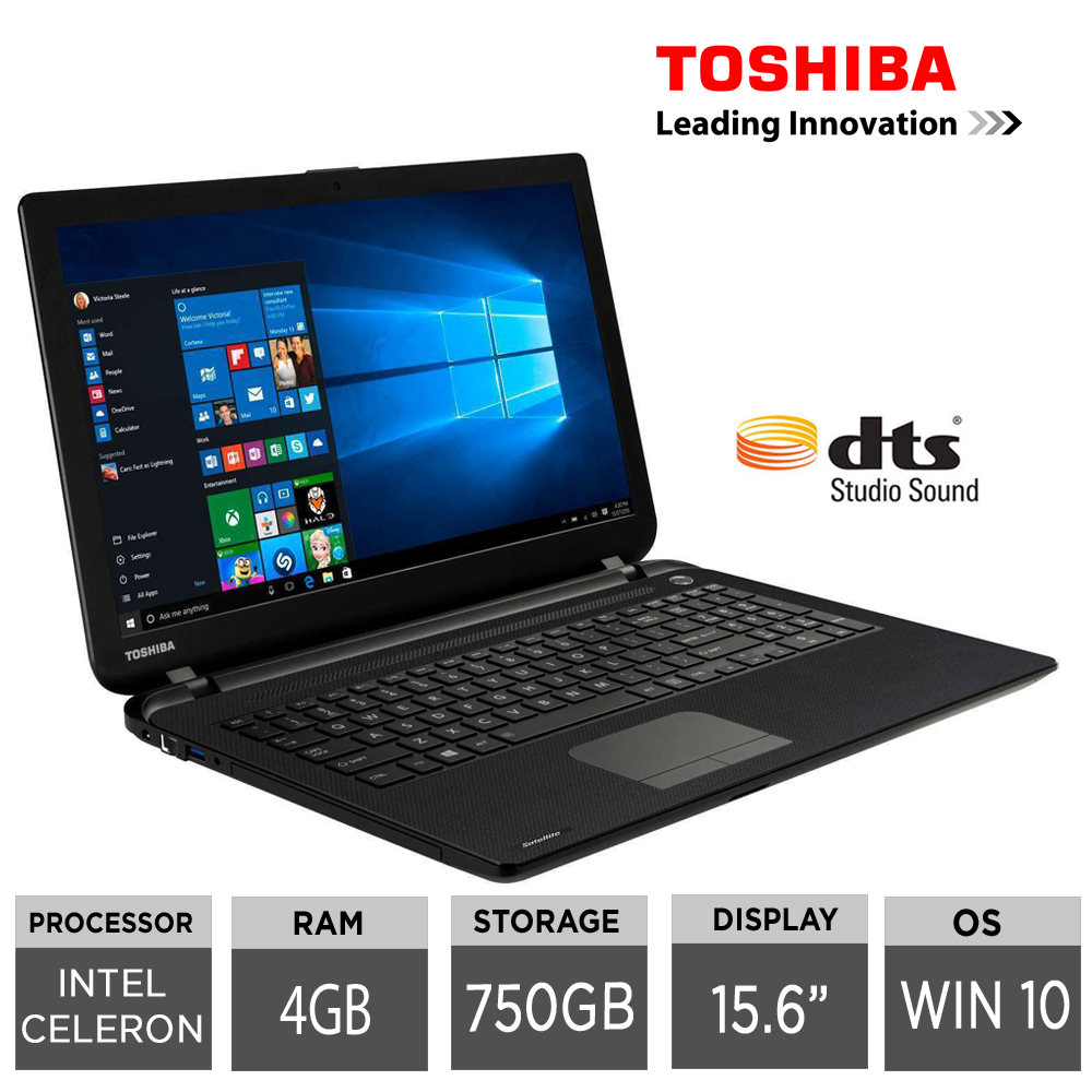 Toshiba Satellite C50B1CD 15.6" Cheap Laptop Intel Celeron N2840 4GB RAM 750GB eBay