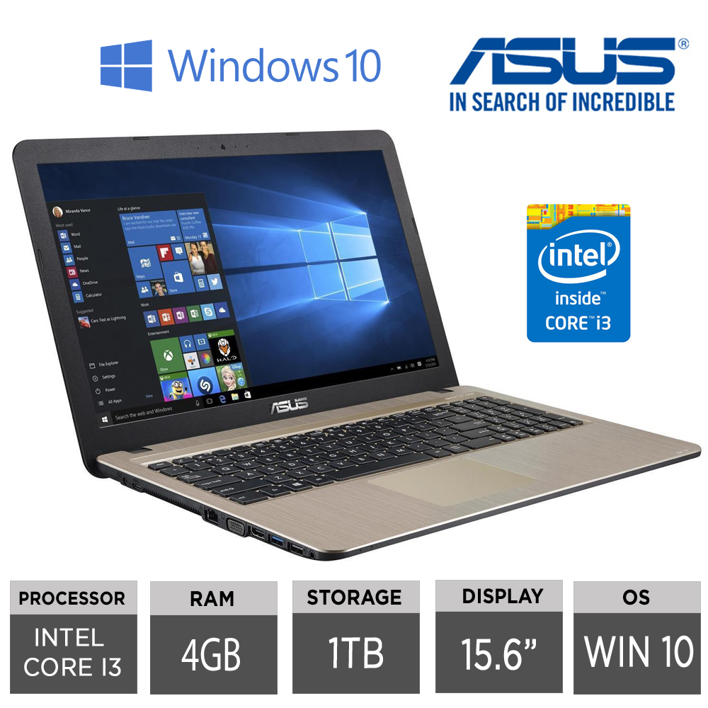 ASUS X540LAXX004T 15.6" Best Selling Asus Core i3 Laptop 4GB RAM 1TB