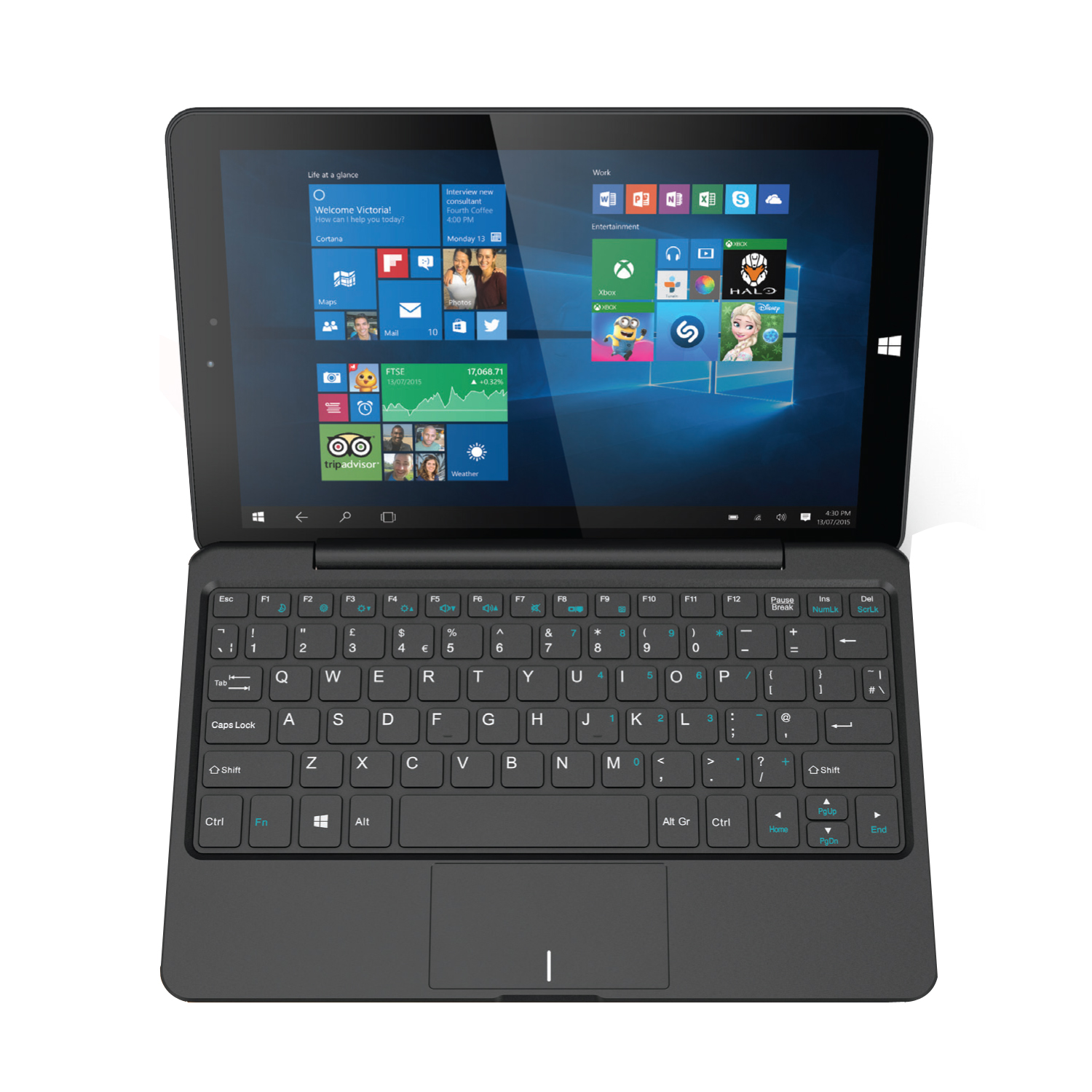 Linx 1010B Windows 10 Tablet with Keyboard & MS Office, Quad Core, 2GB