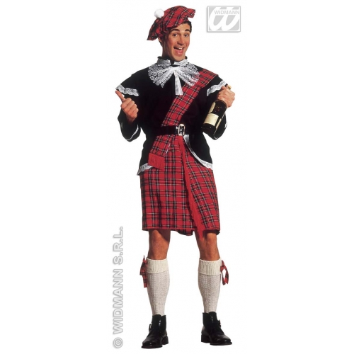 Mens SCOTTISH Costume For Scotland Highland Jock Jimmy Fancy Dress