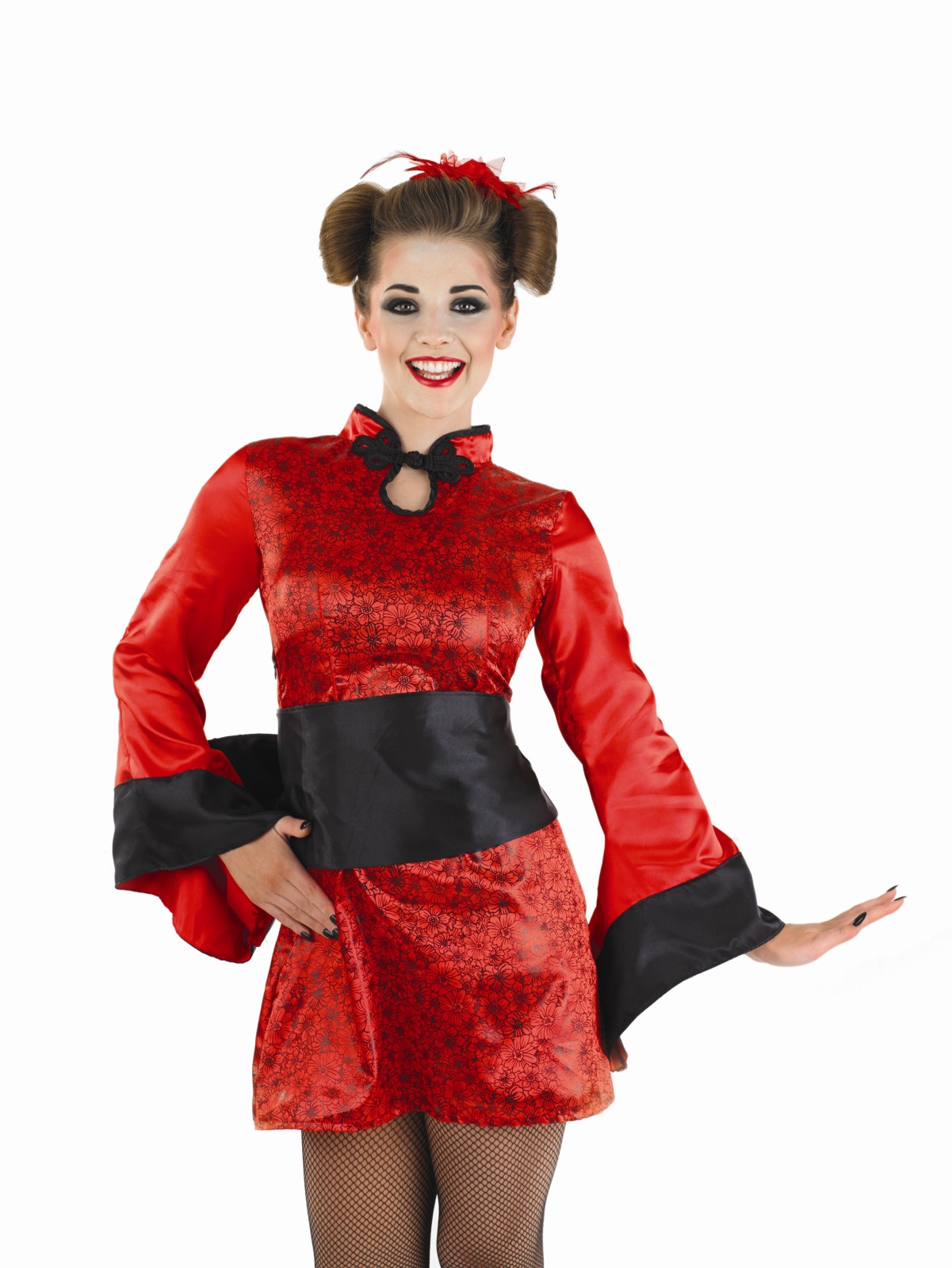 Ladies Geisha Girl Costume For Oriental Fancy Dress Adults Womens Ebay 9486