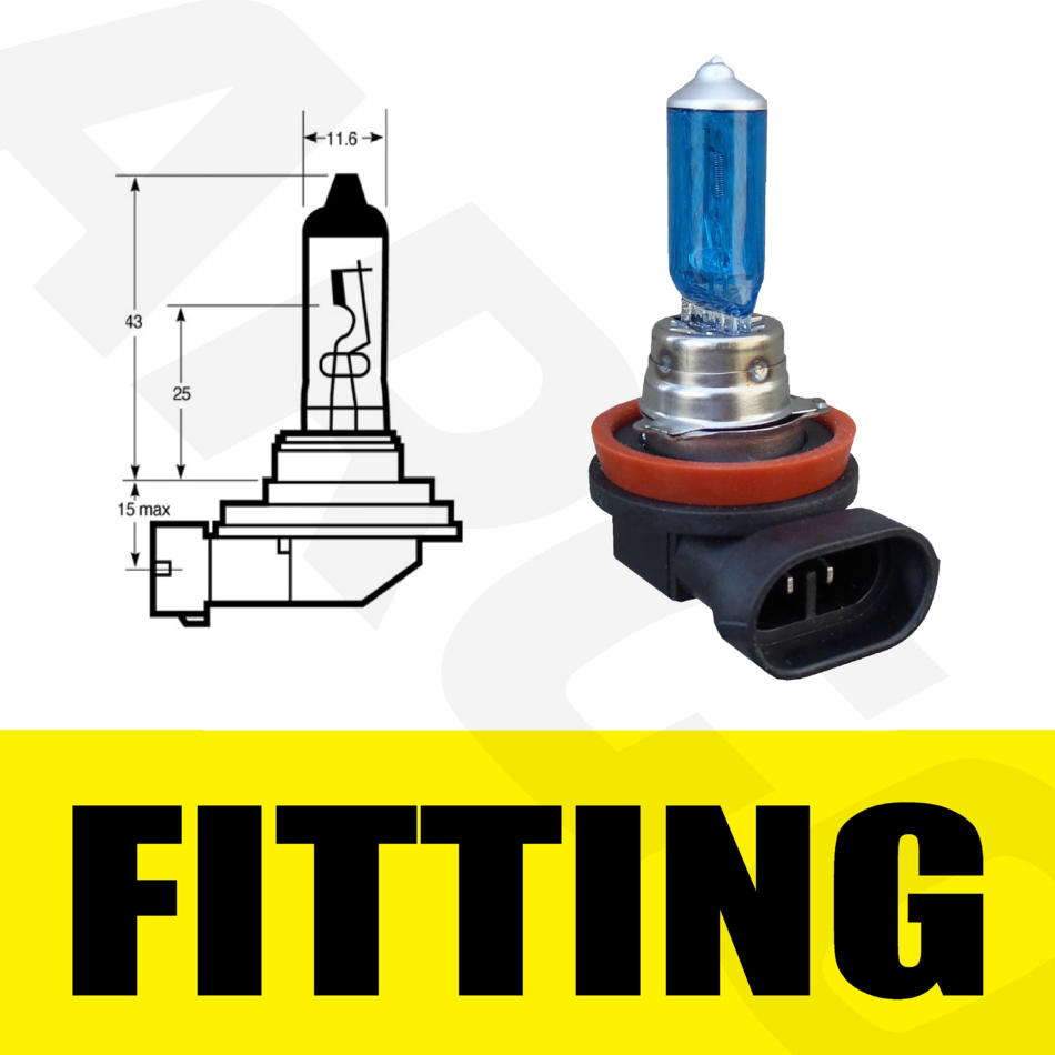H11 711 55W XENON WHITE HEADLIGHT BULBS 12V MAIN DIPPED TOYOTA AURIS ...