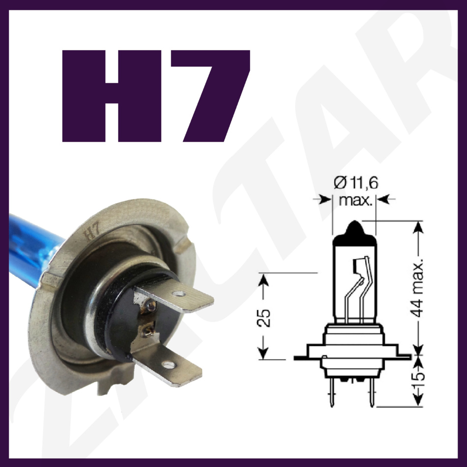 2 X H7 499 / 477 55W XENON LED 501 ICE BLUE HEADLIGHT BULBS DIPPED MAIN ...