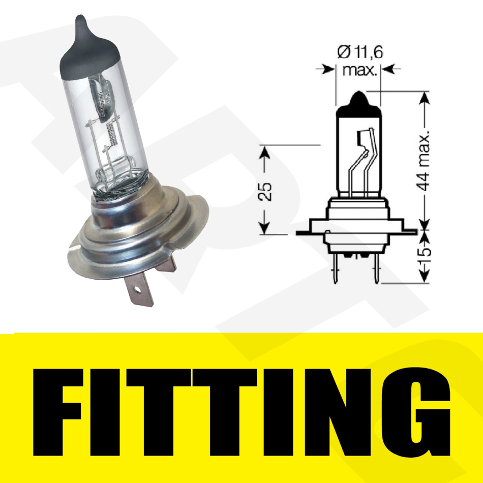 H7 HALOGEN 55W BULBS 12V DIPPED BEAM HEADLIGHT HEADLAMP CLEAR LIGHT ...