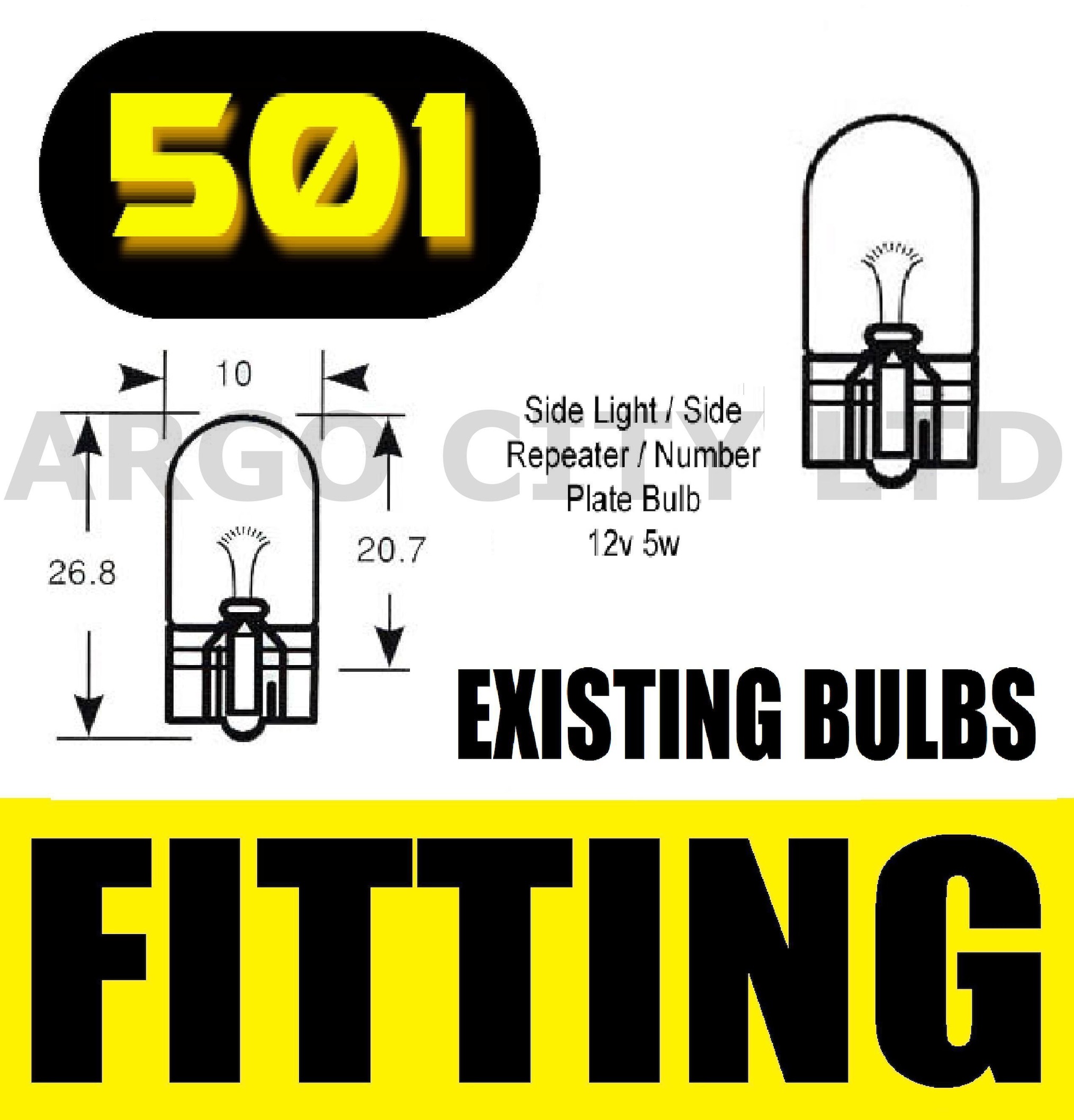 6 LED XENON WHITE 501 T10 W5W SIDELIGHT BULBS SUBARU LEGACY ESTATE