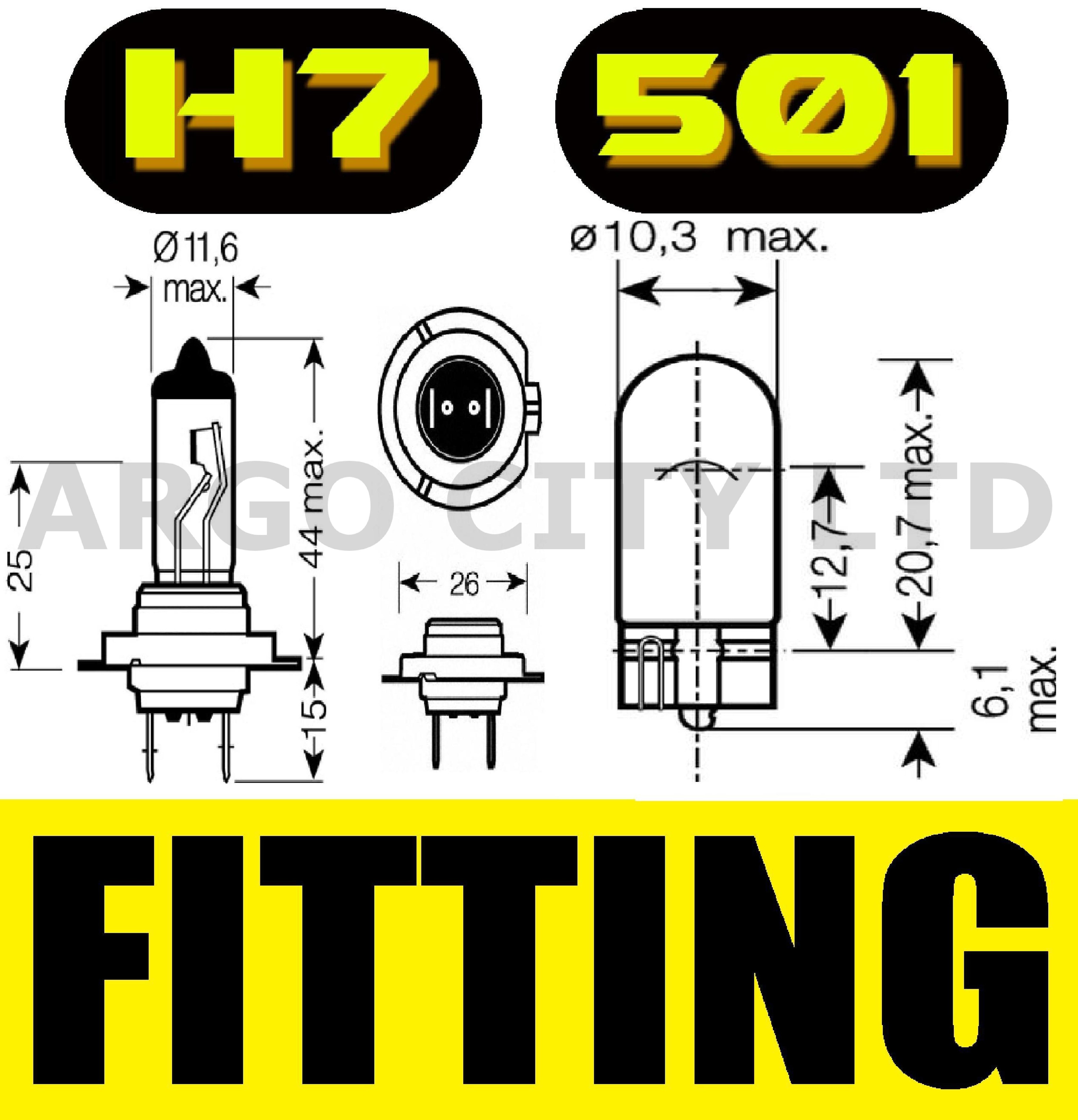 H7 XENON BLUE HEADLIGHT BULBS HYUNDAI COUPE I-10 I-20