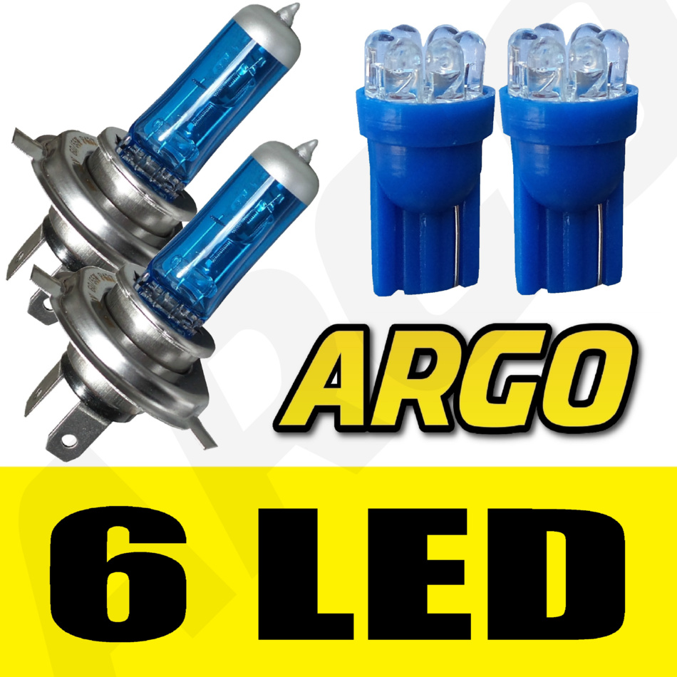 RENAULT CLIO MK2 H4 55W ICE BLUE XENON HID HIGH/LOW HEADLIGHT BULBS 501 6 LED eBay
