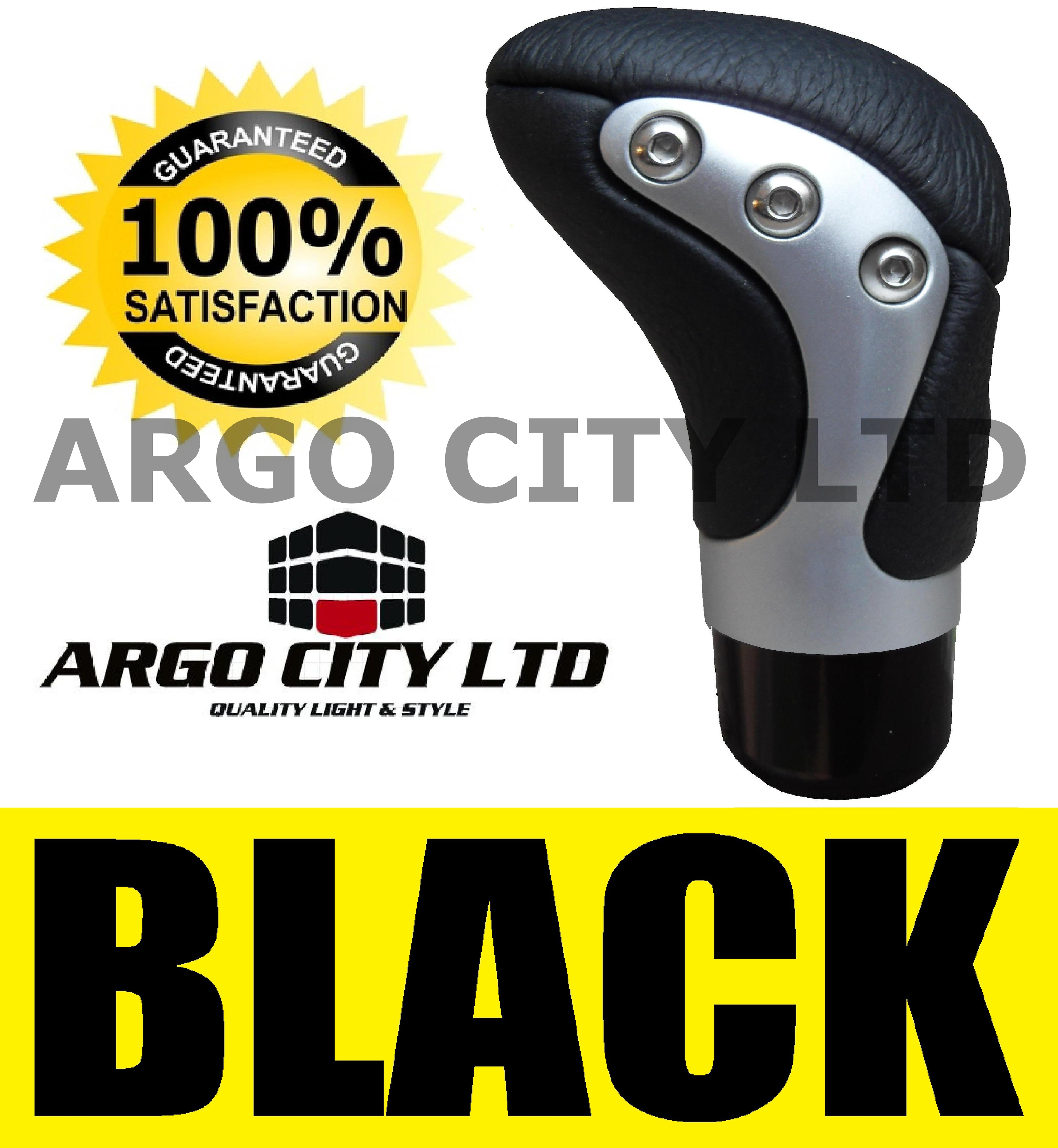 BLACK CHROME LEATHER GEAR SHIFT LEVER KNOB MERCEDES BENZ 8 170 190