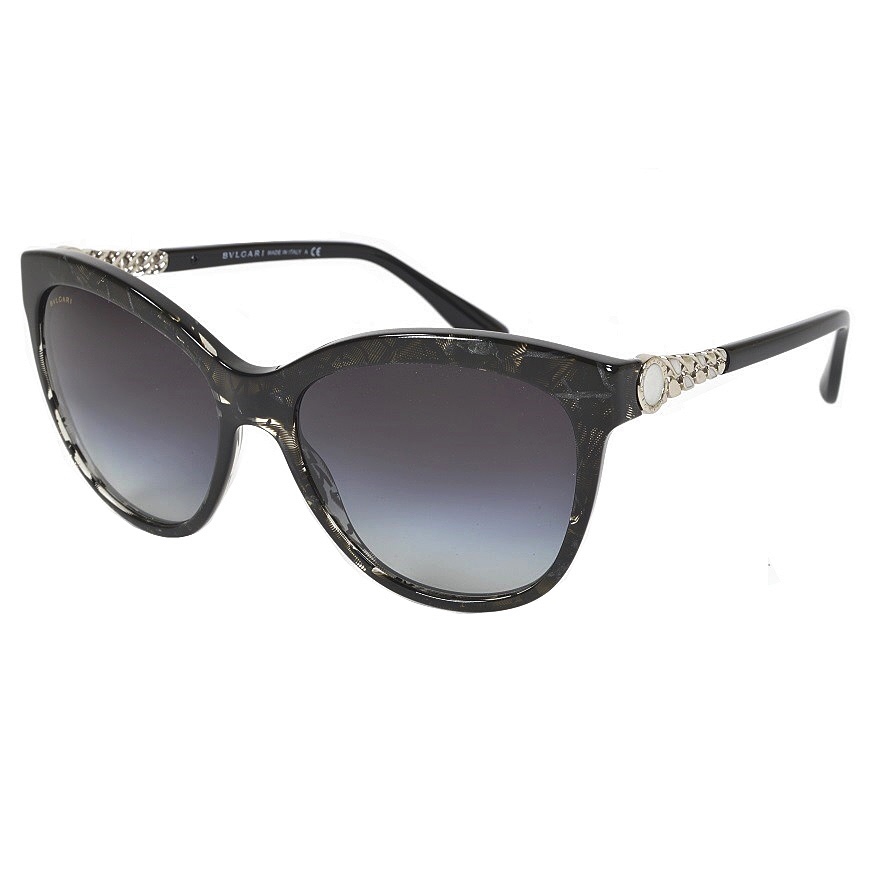 Bvlgari Ladies Black Lace Wayfarer Sunglasses (8158 5366/8G) eBay