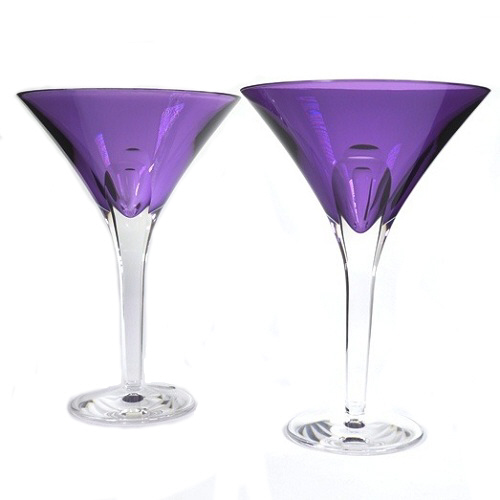 Waterford Crystal Pair of Eclipse Amethyst Martini Glasses eBay