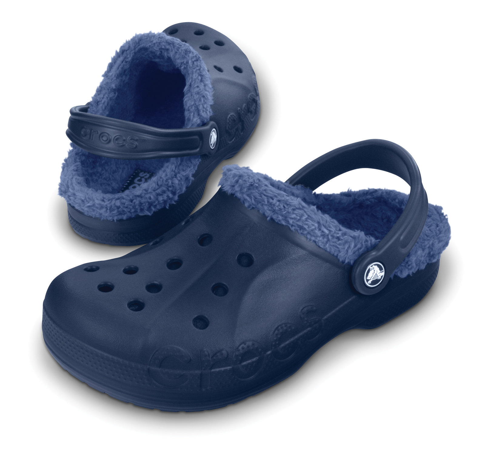 blue fur lined crocs