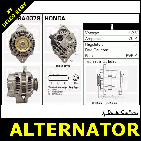 Alternator Honda Civic/Logo DRA4079 eBay