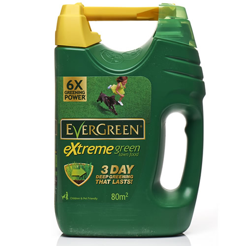 80M² SCOTTS EVERGREEN EXTREME GREEN SPREADER LAWN FOOD TURF GRASS