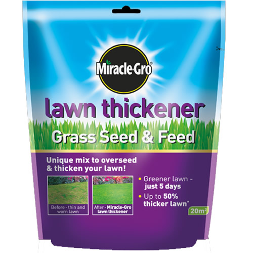500G SCOTTS MIRACLEGRO LAWN THICKENER GRASS SEED AND FEED TURF GREEN