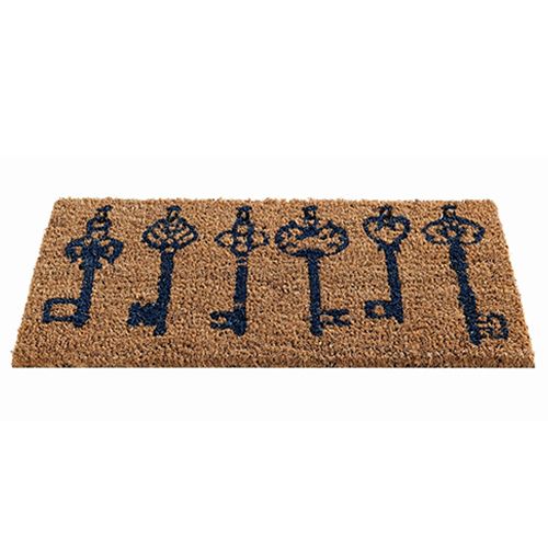 GARDMAN 'KEYS' COIR DOOR MAT INSERT FOR USE WITH RUBBER BASE TRAY PVC