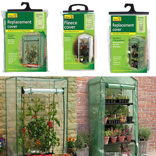 GARDMAN MINI GARDEN GREENHOUSES + REPLACEMENT COVERS GROWING GARDEN