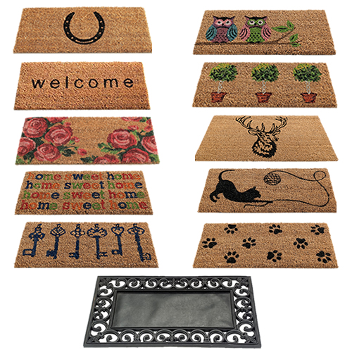 GARDMAN EASY CHANGE DOORMAT RANGE RUBBER BASE + 10 INSERTS DURABLE PVC