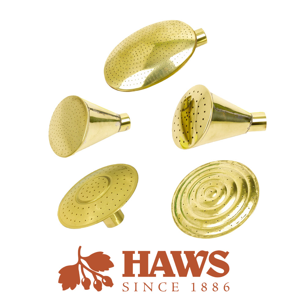 Haws All Brass Oval Round Slim Fine Course Screw Rose Watering Can Addon eBay