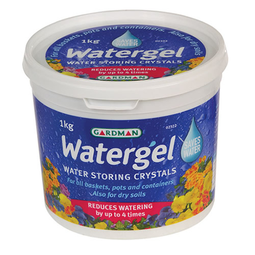 1KG GARDMAN WATER SAVING GEL FOR HANGING BASKETS CONTAINERS POTS