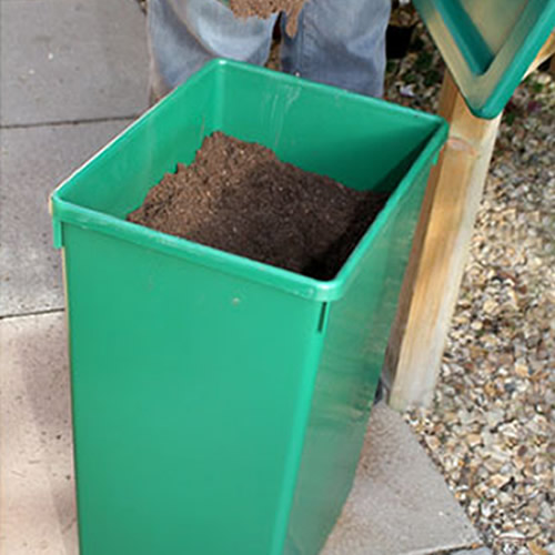 GARLAND GREENHOUSE BIN SEAT GREEN STORAGE BUCKET TIDY 37X28X56CM G54