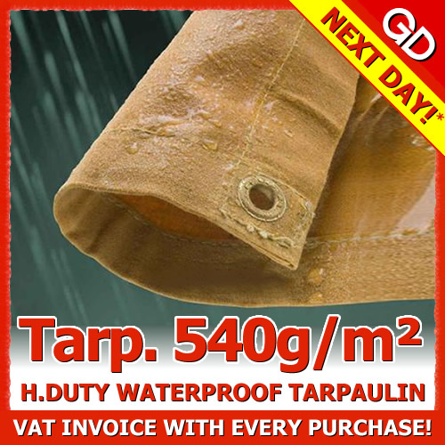 2.4M x 3.0M HEAVY DUTY CANVAS WATERPROOF TARPAULIN SHEET TARP COVER