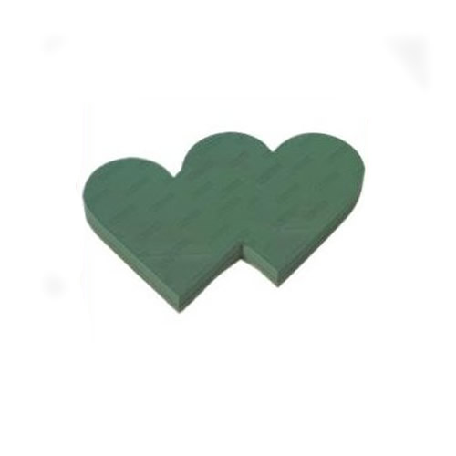 1 X 23" OASIS FLORAL FOAM DOUBLE SOLID HEART FLORIST FOAM SHAPE FUNERAL