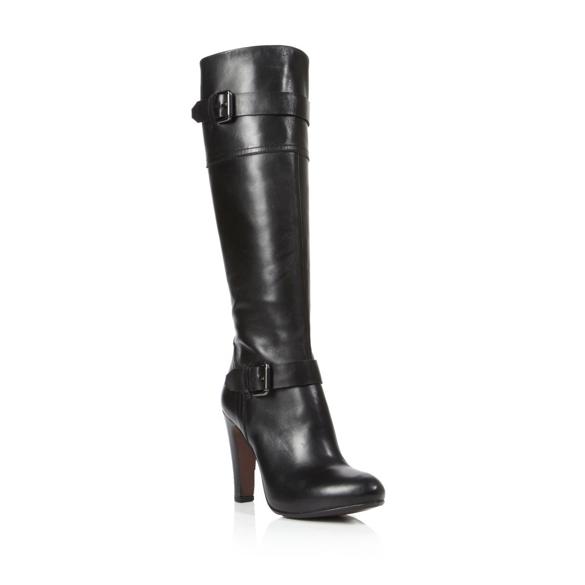 black knee high boots slim calf