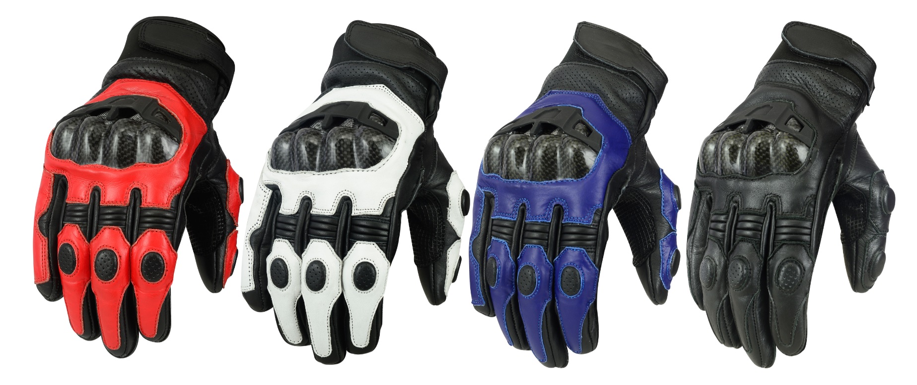 Texpeed KP Black Short Cuff Motorcycle Gloves Mens Bike Wear Direct