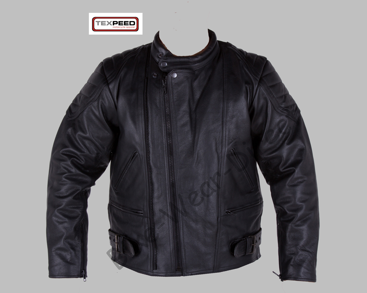 MENS TOURING CLASSIC LOOK LEATHER MOTORCYCLE / MOTORBIKE TOURING