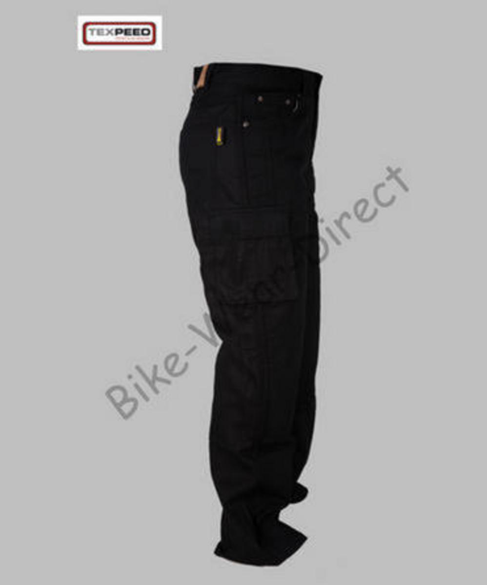 Texpeed Black Cargo Kevlar Jeans