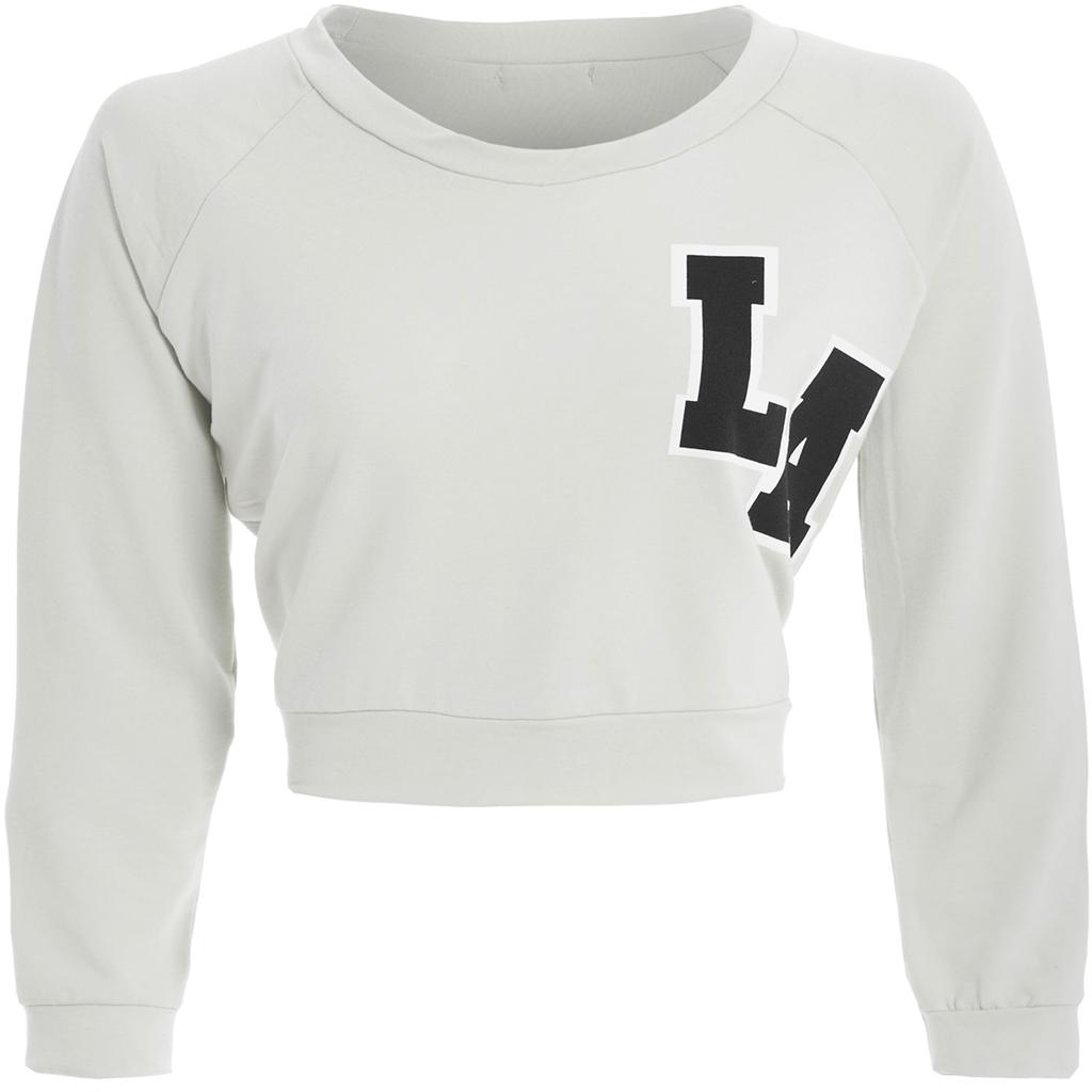 cropped sports top long sleeve