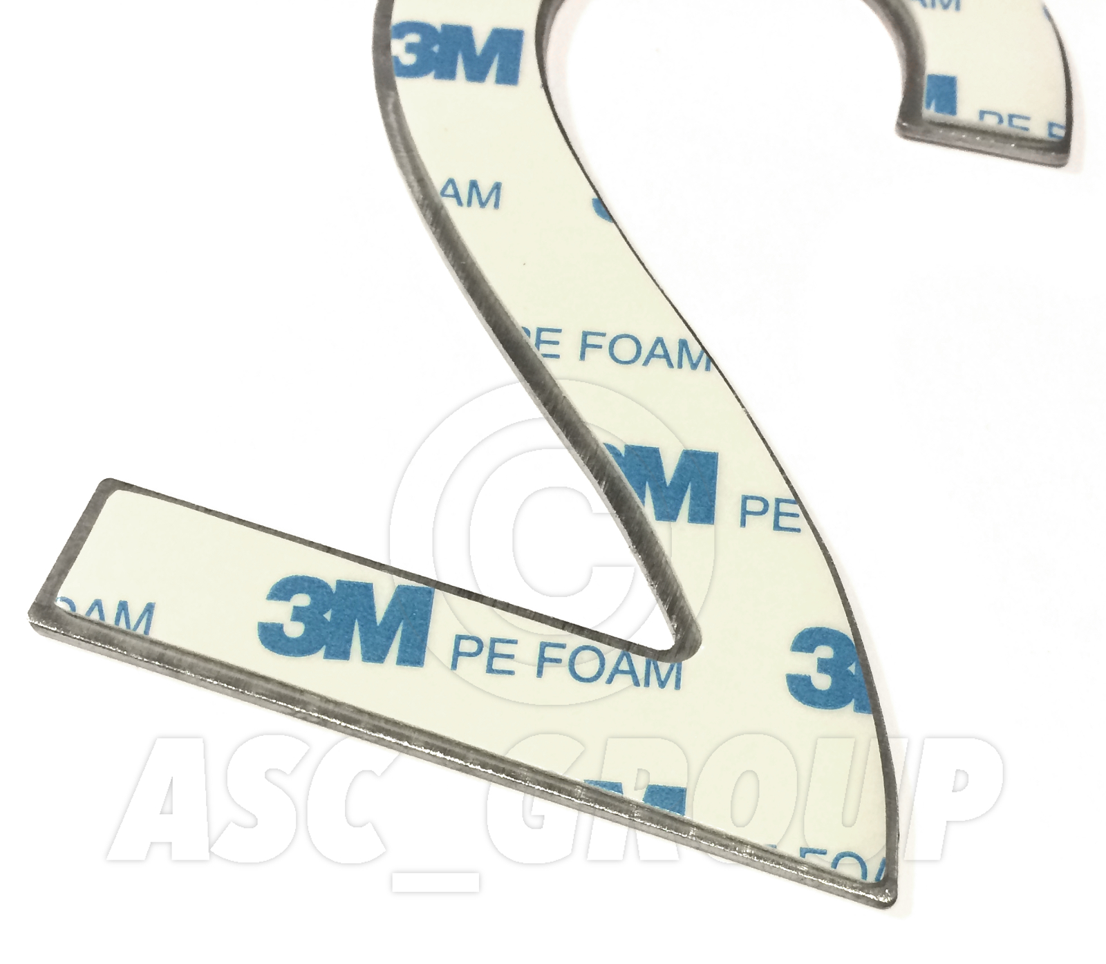 Brushed Stainless Steel House Numbers Stick on 3M Adhesive 10cm Tall