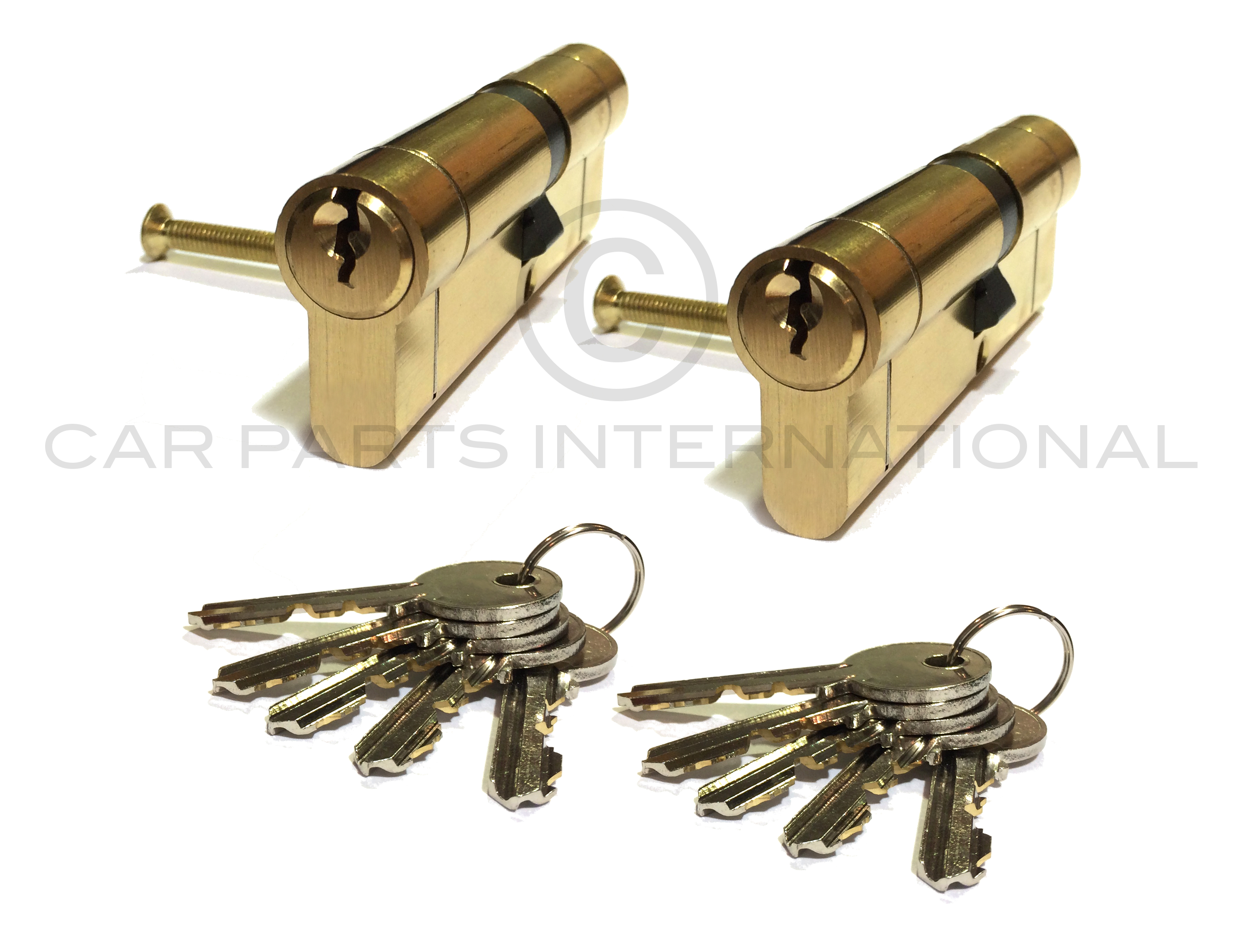 BRASS 35/35 Euro Lock Cylinder HiSecuirity 110 Locks MATCHING KEYS