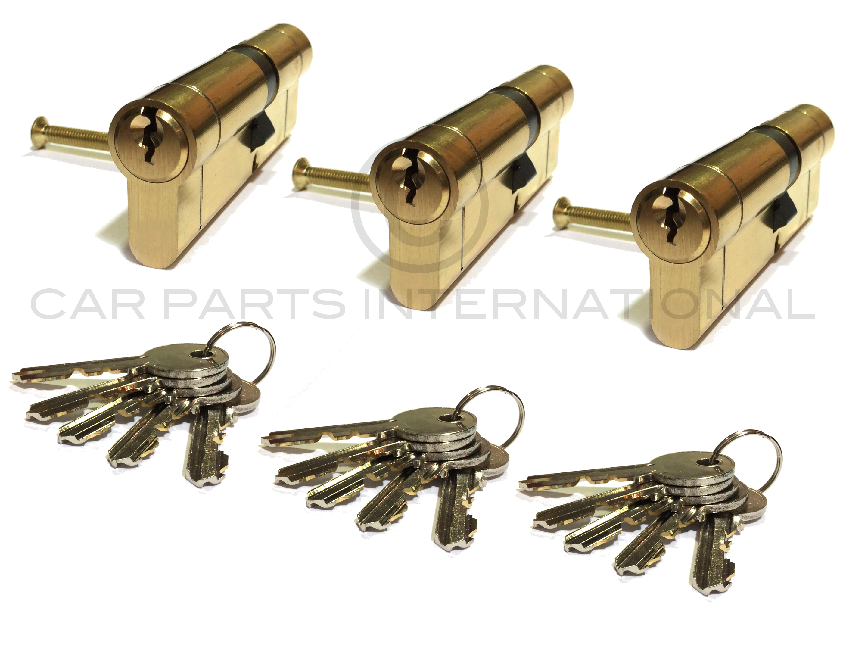 BRASS 35/35 Euro Lock Cylinder HiSecuirity 110 Locks MATCHING KEYS