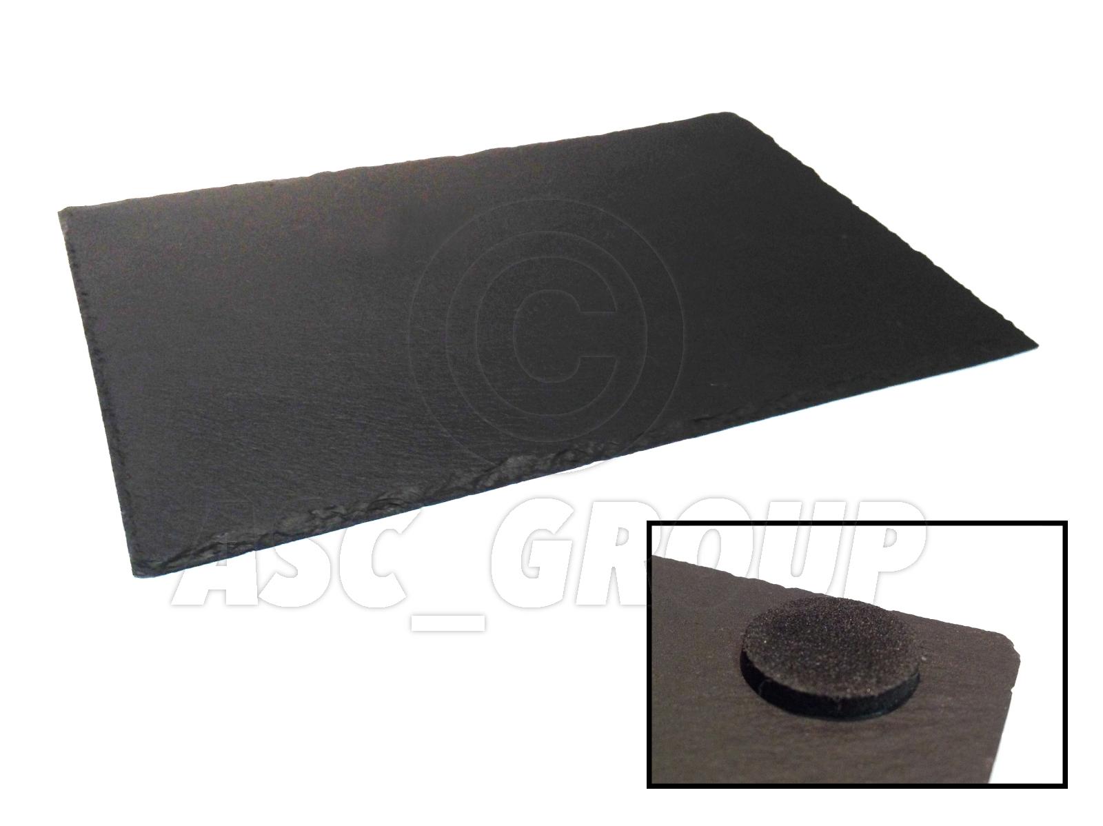 SINGLE Rectangle Slate PLACEMAT Rustic Natural slate Rough Cut Padded