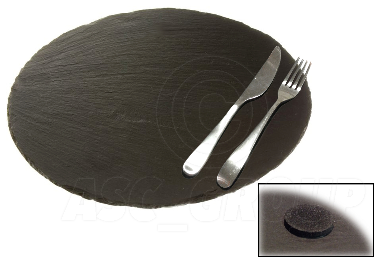 Natural Rustic Round Slate Placemat 1 30pc 30cm Dinner Table Place Natural Rustic Round Slate Placemat 1 30pc 30cm