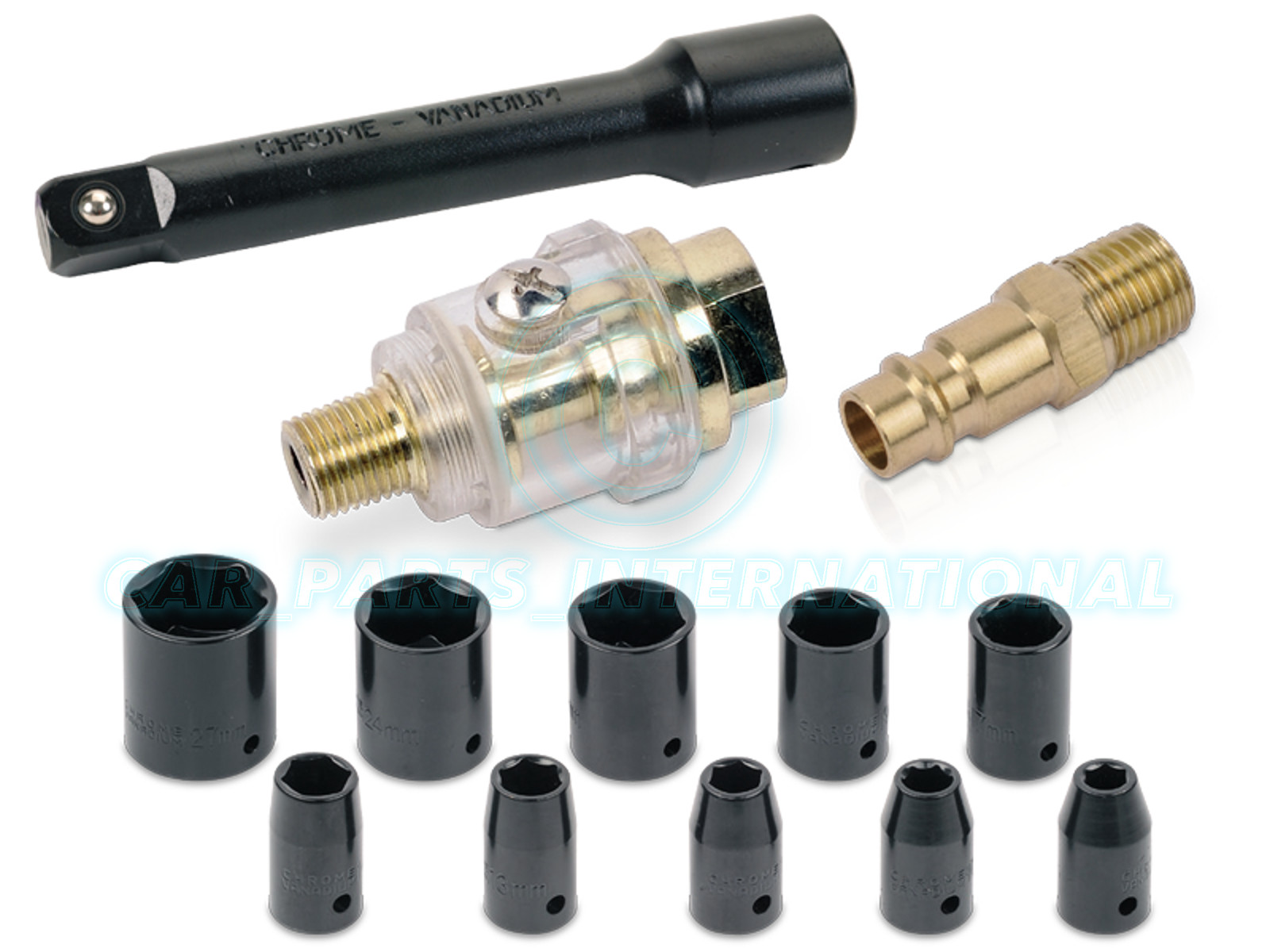 FORD TOOLS 16pc Air Impact Wrench Kit in Blow Molded Case inc. Impact