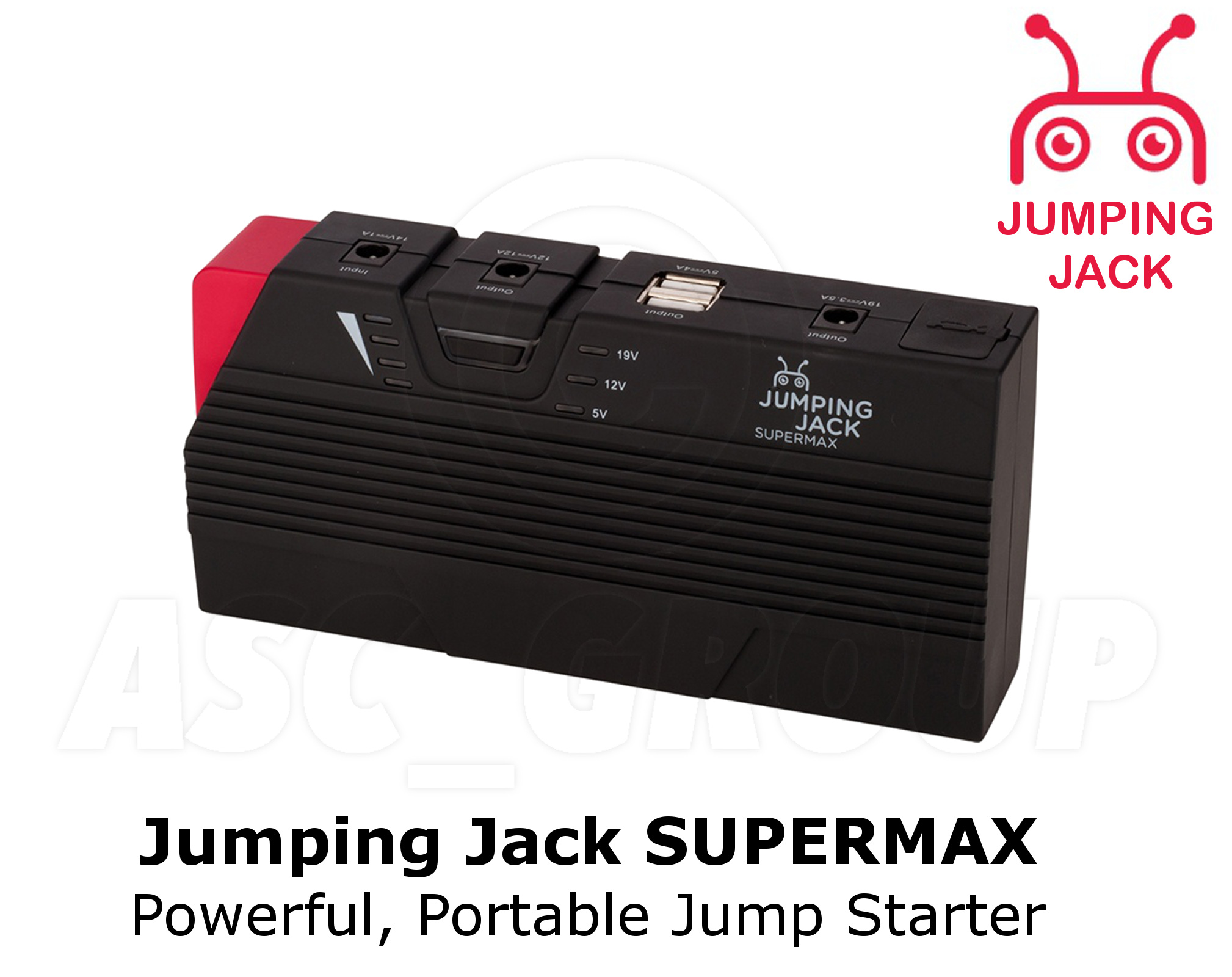 Jumping Jack Supermax,Portable Jump Starter (petrol/diesel),USB Charger